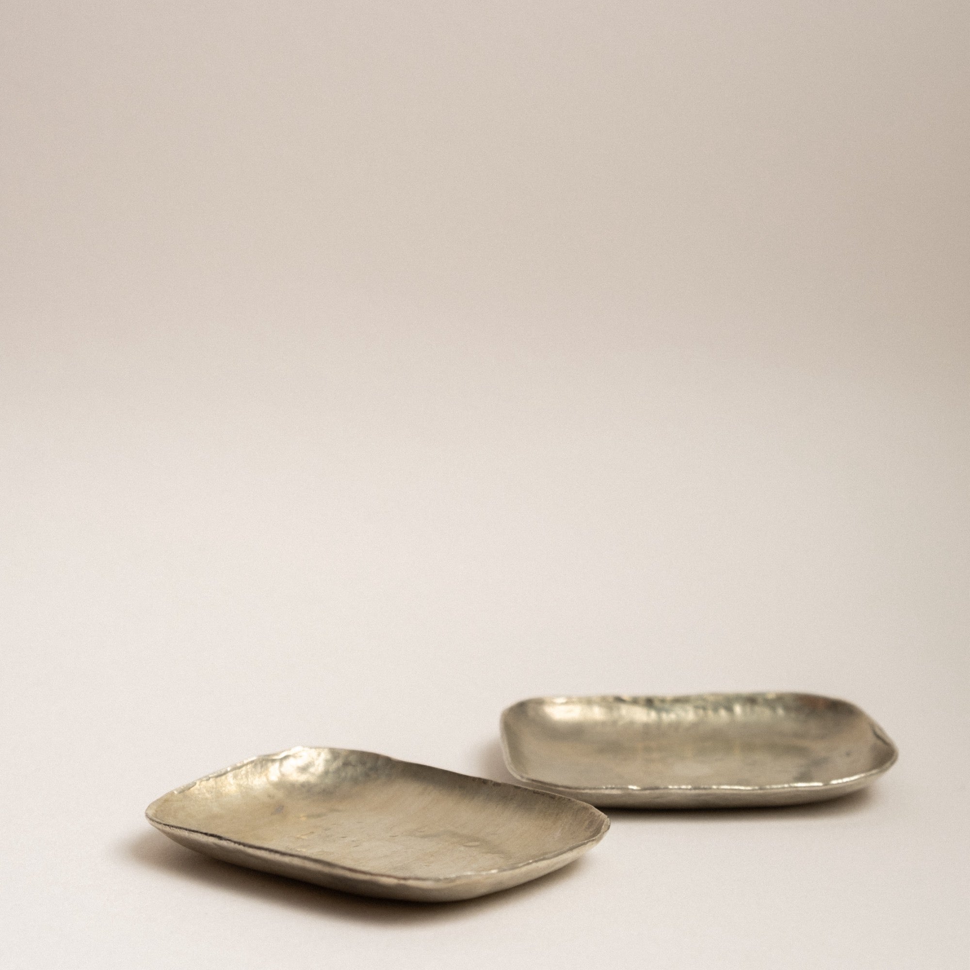 Hand-hammered Pewter Tea Cup Saucer